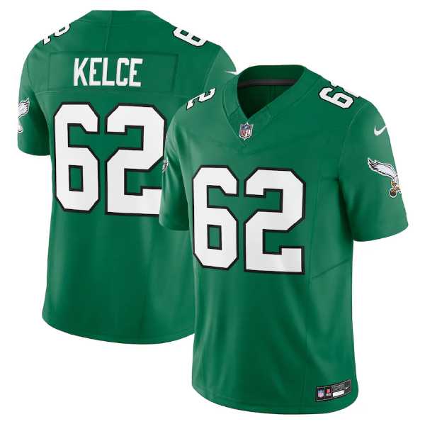 Youth Philadelphia Eagles #62 Jason Kelce Green 2023 F.U.S.E. Stitched Football Jersey Dzhi->youth nfl jersey->Youth Jersey